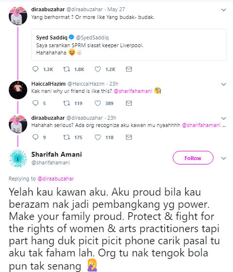 Twitter @sharifahamani